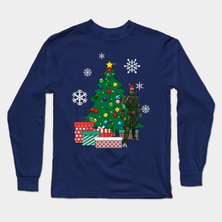 Reptile Around The Christmas Tree Mortal Kombat Long Sleeve T-Shirt